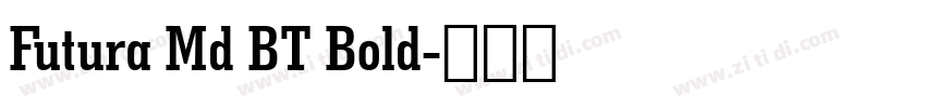 Futura Md BT Bold字体转换